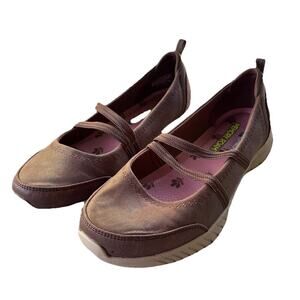 Skechers Shoes Womens 8.5 Wave Lite Good Nature Mary Jane Sneakers 23636 Brown